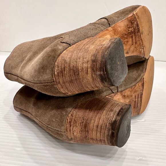 Isabel Marant Dicker Suede Ankle Boots Distressed 40/9 Western Rodeo Cowgirl - Picture 7 of 13